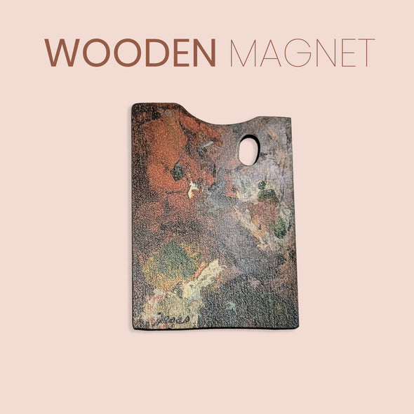 Edgar Degas-Inspired Artist Palette Wooden Magnet