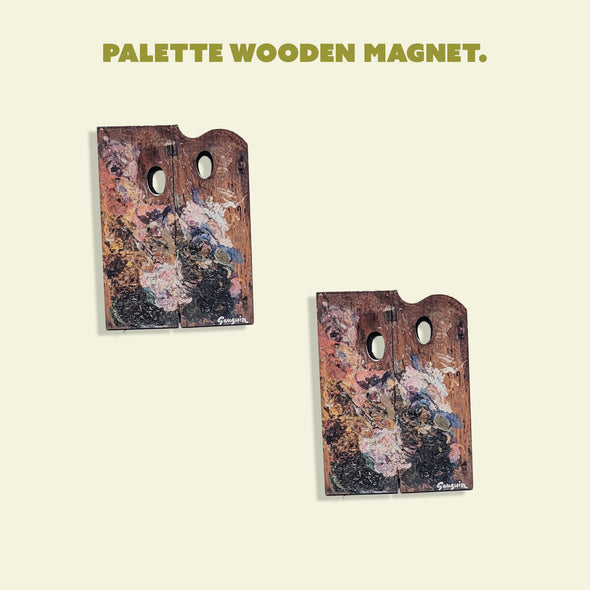 Paul Gauguin-Inspired Artist Palette Wooden Magnet