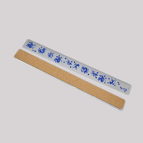 “The Blue Nude” 12" Aluminum Ruler – Art Meets Precision