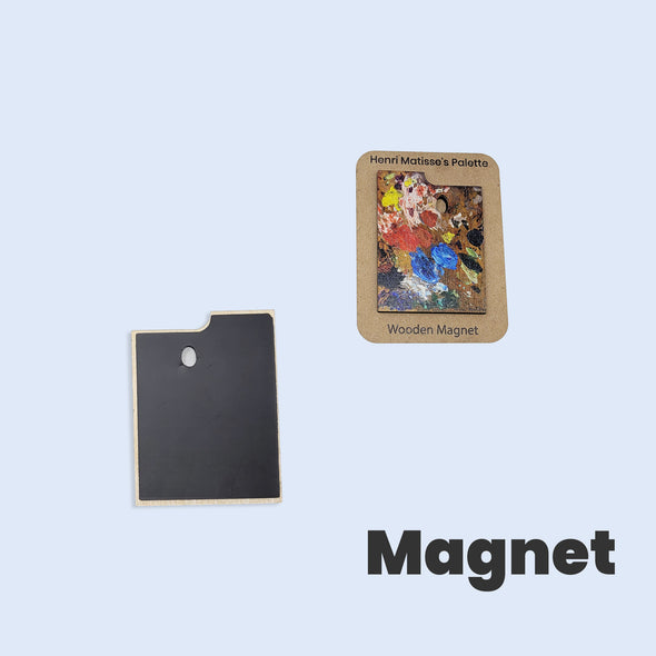 Matisse-Inspired Artist Palette Wooden Magnet
