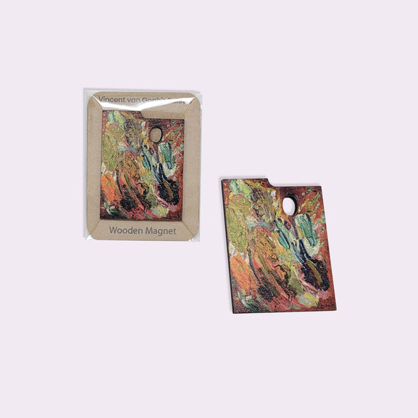 Vincent van Gogh-Inspired Artist Palette Wooden Magnet