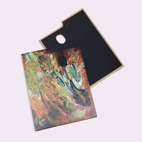 Wooden Coaster Inspired by Vincent van Gogh’s Artist Palette