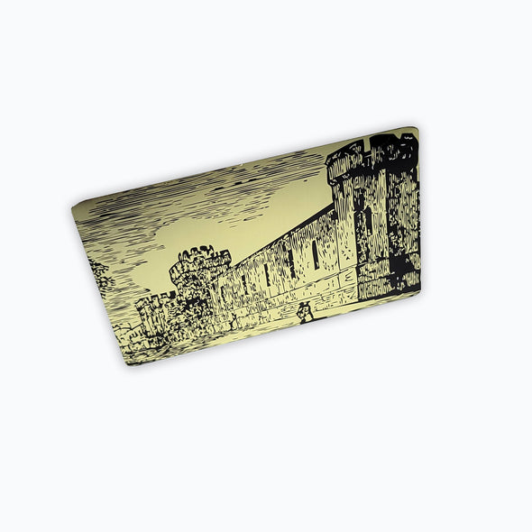 ALUMINUM POSTCARD GOLD COLOR