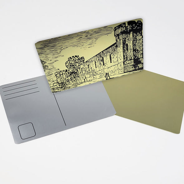 ALUMINUM POSTCARD GOLD COLOR