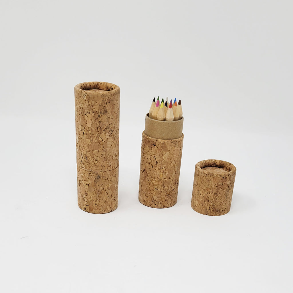 CORK MINI COLORED PENCILS SET