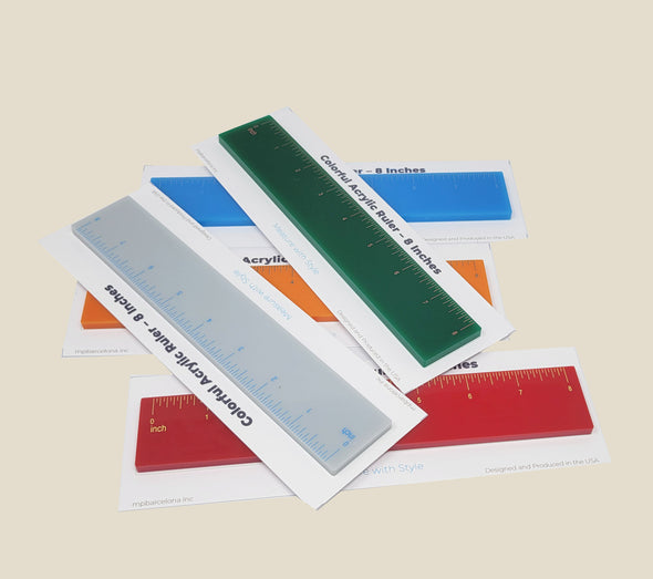 Custom Solid Color Acrylic Rulers – Printed or Laser Engraved | Made in the USA