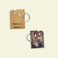 Paul Gauguin-Inspired Artist Palette Wooden Keychain