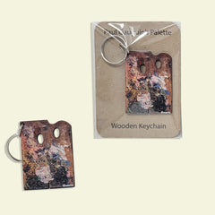 Paul Gauguin-Inspired Artist Palette Wooden Keychain