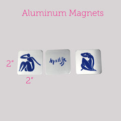 The Blue Nude” Aluminum Magnet Set – 3-Pack