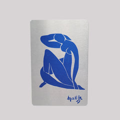 “The Blue Nude I” Aluminum Postcard – 4" x 6" Art Print on Metal