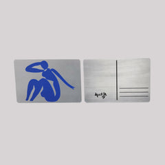 The Blue Nude I” Horizontal Aluminum Postcard – 4" x 6"
