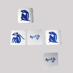 The Blue Nude” Aluminum Magnet Set – 3-Pack