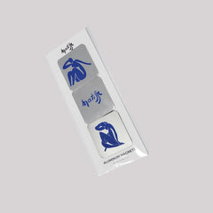 The Blue Nude” Aluminum Magnet Set – 3-Pack