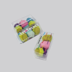 Set of 3 Rock Erasers — Multicolor Stripes
